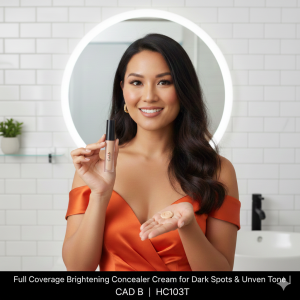 Full Coverage Brightening Concealer Cream for Dark Spots & Uneven Tone | CAD B | HC103T