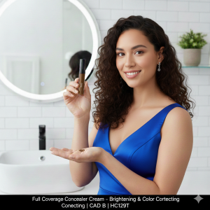 Full Coverage Concealer Cream – Dark Toffee | Brightening & Color Correcting | CAD B | HC129T