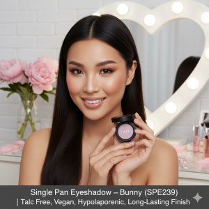 Single Pan Eyeshadow – Bunny (SPE239) | Talc-Free, Vegan, Hypoallergenic, Long-Lasting