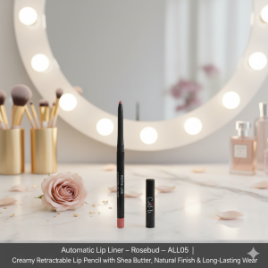 Automatic Lip Liner – Rosebud – ALL05 | Creamy Retractable Lip Pencil with Shea Butter, Natural Finish & Long-Lasting Wear