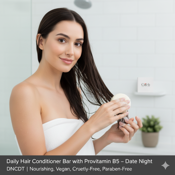 Daily Hair Conditioner Bar with Provitamin B5 – Date Night – DNCDT | Nourishing, Vegan, Cruelty-Free, Paraben-Free Daily Hair Conditioner Bar with Provitamin B5 – Date Night – DNCDT | Nourishing, Vegan, Cruelty-Free, Paraben-Free