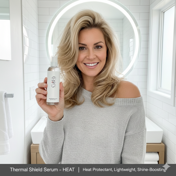Thermal Shield Hair Serum – HEAT | Heat Protectant, Lightweight, Shine-Boosting