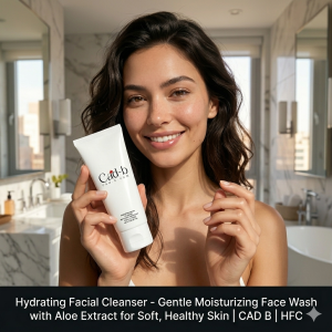 Hydrating Facial Cleanser - Gentle Moisturizing Face Wash with Aloe Extract for Soft, Healthy Skin | CAD B | HFC