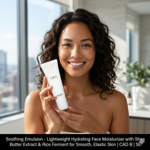 Soothing Emulsion - Lightweight Hydrating Face Moisturizer with Shea Butter Extract & Rice Ferment for Smooth, Elastic Skin | CAD B | SE